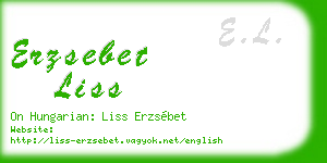 erzsebet liss business card